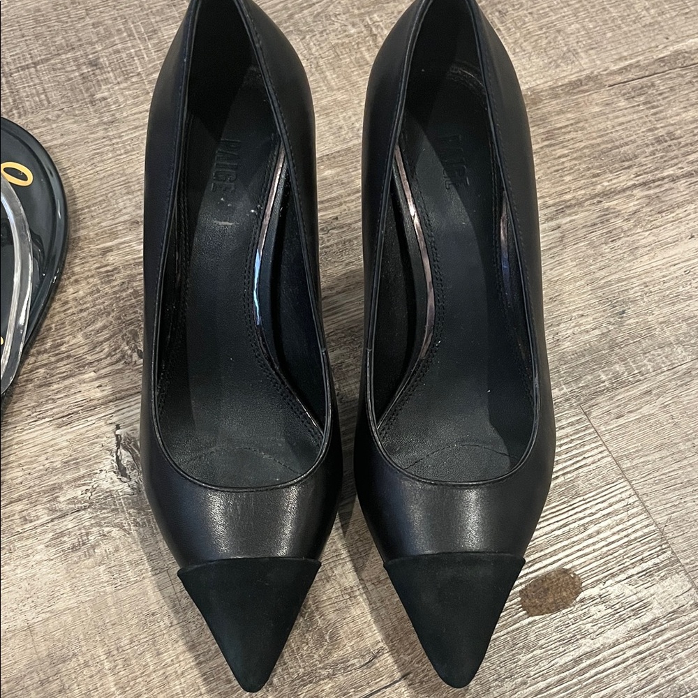 PAIGE Black Pointed Toe Heels